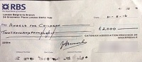 Catenian Cheque